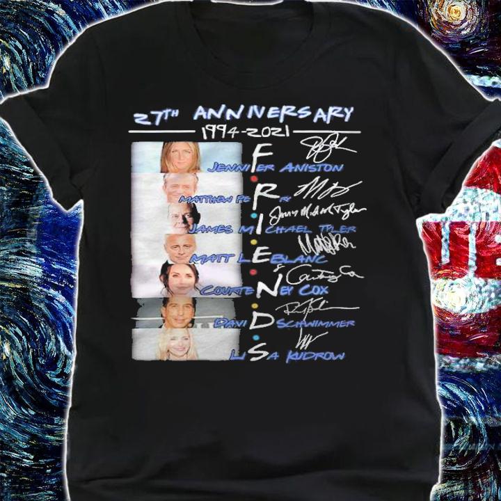 27th Anniversary 1994-2021 Friends Signatures T-Shirt t-shirt