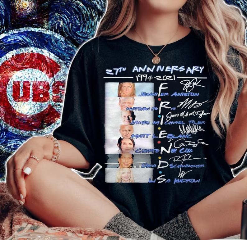 27th Anniversary 1994-2021 Friends Signatures T-Shirt t-shirt