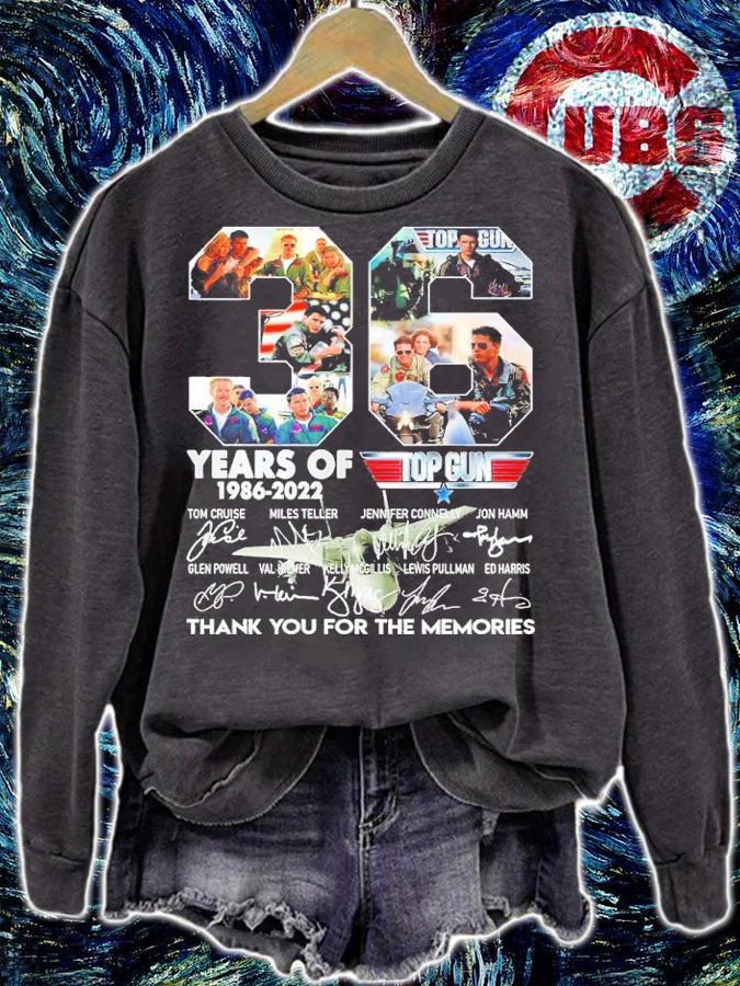 33 Years Of 1986-2022 Top Gun Signatures Thank You For The Memories Shirt t-shirt sweatshirt