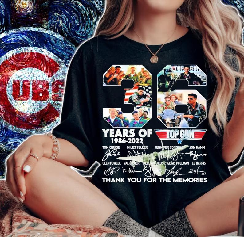 33 Years Of 1986-2022 Top Gun Signatures Thank You For The Memories Shirt t-shirt woman shirt