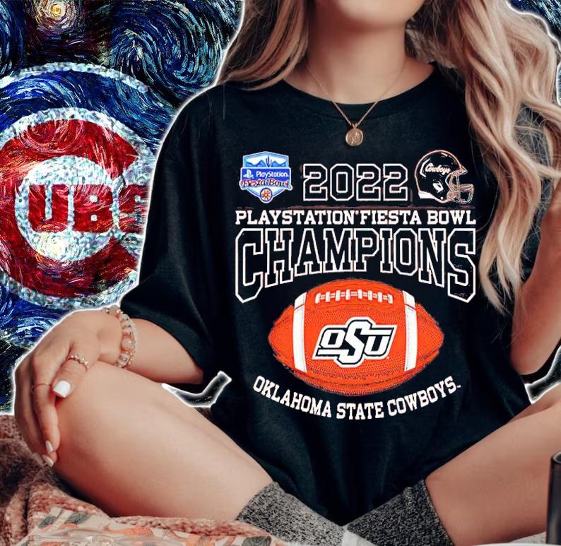 2022 Playstation Fiesta Bowl Champions Oklahoma State Cowboys Shirt t-shirt