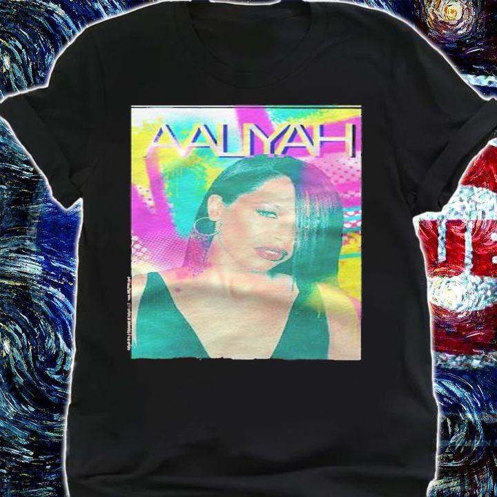 Aaliyah 90S Color Splash Pullover Shirt t-shirt shirt