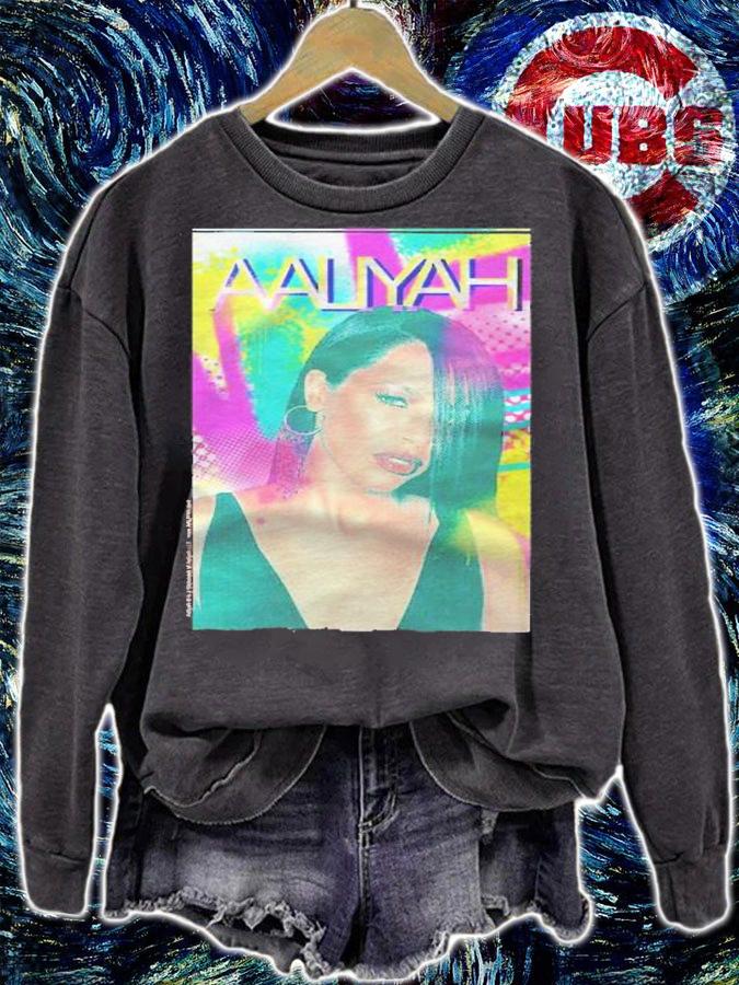 Aaliyah 90S Color Splash Pullover Shirt t-shirt sweatshirt