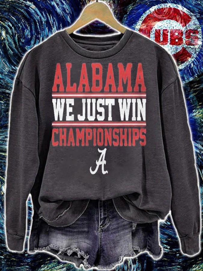 Alabama We Just Win Championships logo T-shirt t-shirt sweatshirt