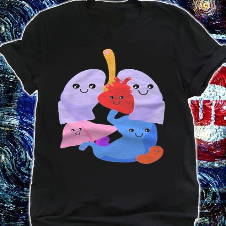 Anatomy Physiology Heart Lungs Vital Organs Illustration Shirt t-shirt shirt