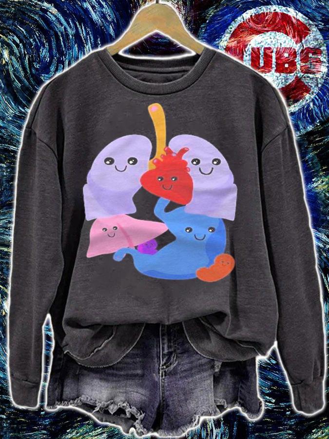 Anatomy Physiology Heart Lungs Vital Organs Illustration Shirt t-shirt sweatshirt
