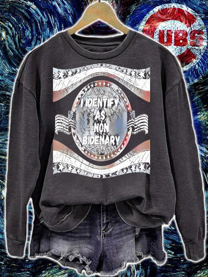 Anti Joe Biden quote, I Identify As Non-Bidenary T-Shirt t-shirt