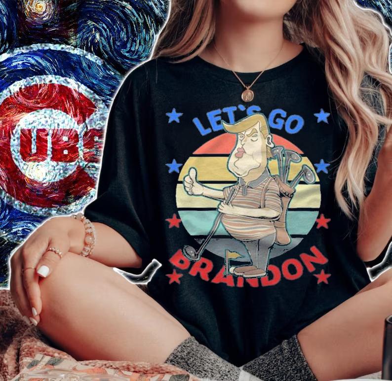 Anti President let's Go Brandon Pro Donald Trump Play Golf Funny T-Shirt t-shirt woman shirt