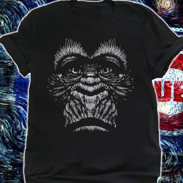 Artistic Hand Drawn Gorilla Face Gifts For Lovers Monkey T-shirt t-shirt