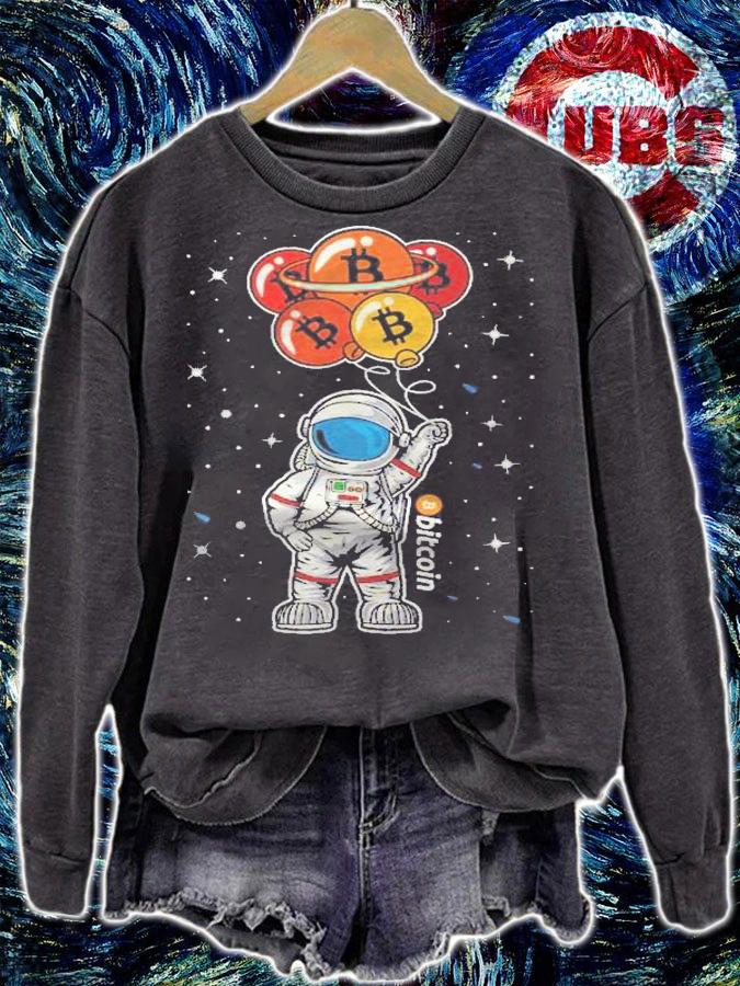 Bitcoin To The Moon Astronaut Btc Crypto Currency Blockchain Shirt t-shirt