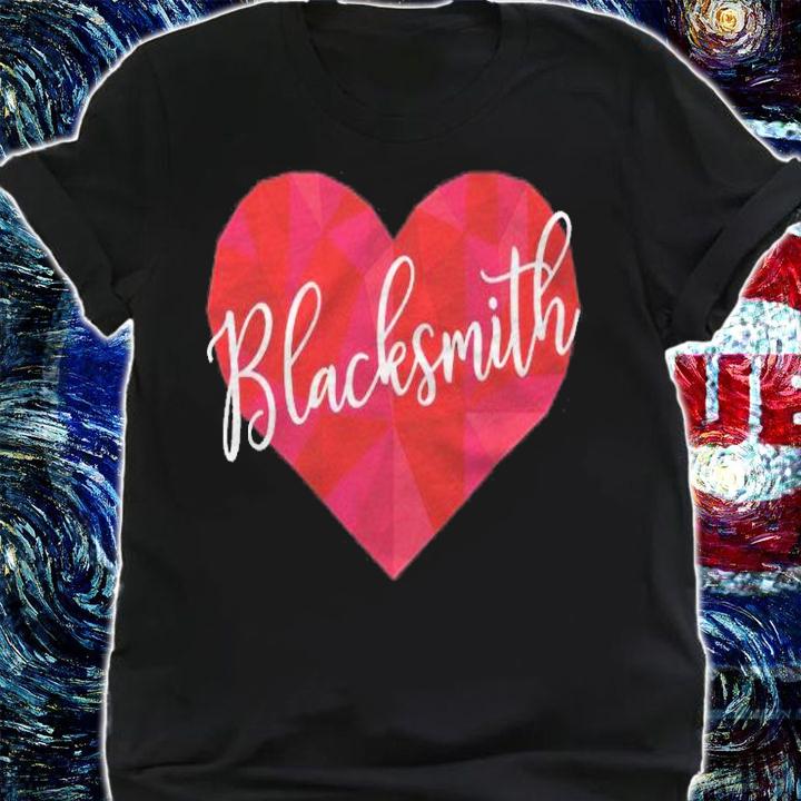 Blacksmith Heart Low Poly Geometric Gift Shirt t-shirt
