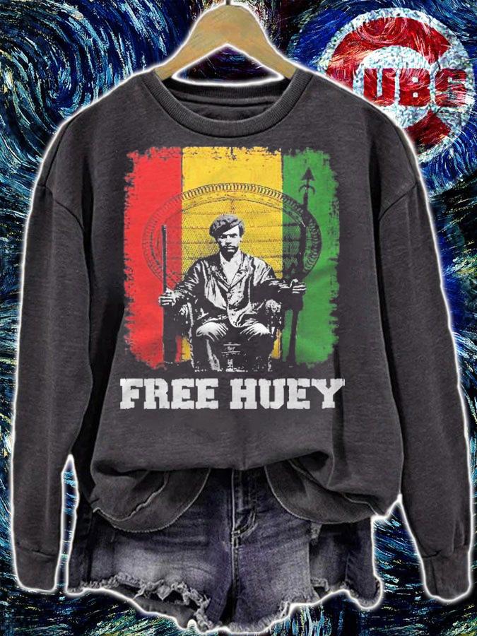 Free Huey Black History & African Roots Afro Empowerment Shirt t-shirt