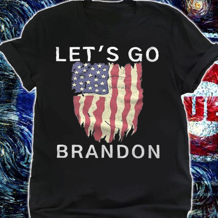 Let's Go Brandon USA Flag Retro T-Shirt t-shirt shirt