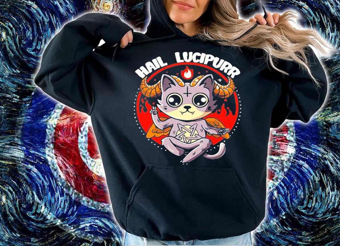 Lucipurr Inspired Baphomet Cat Related Devil Kitty Design T-Shirt t-shirt