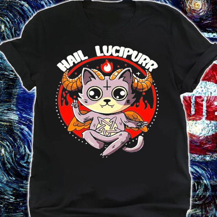 Lucipurr Inspired Baphomet Cat Related Devil Kitty Design T-Shirt t-shirt