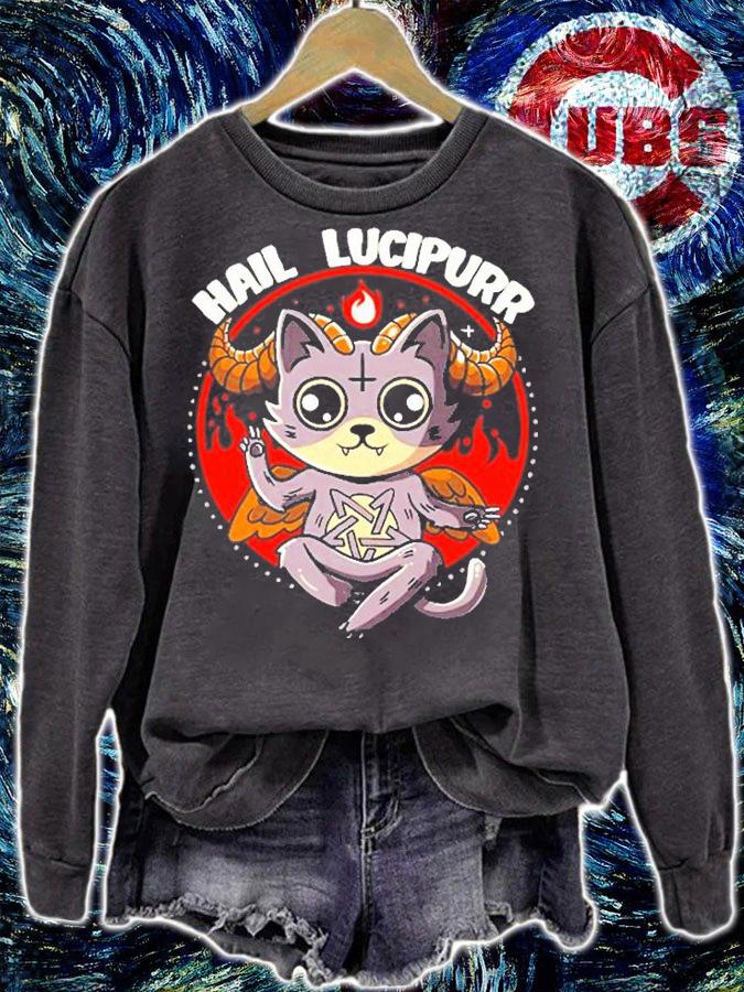 Lucipurr Inspired Baphomet Cat Related Devil Kitty Design T-Shirt t-shirt