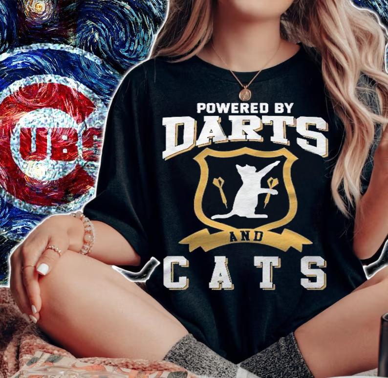 Darts Shirt Funny Cat Lover Darts Player Shirt t-shirt
