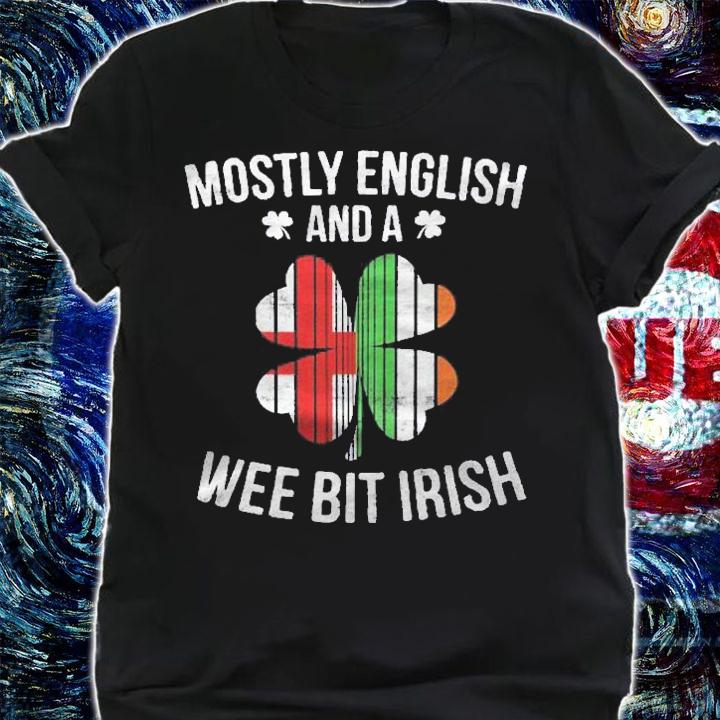 English Wee Bit Irish England St. Patricks Day Gift Premium Shirt t-shirt shirt