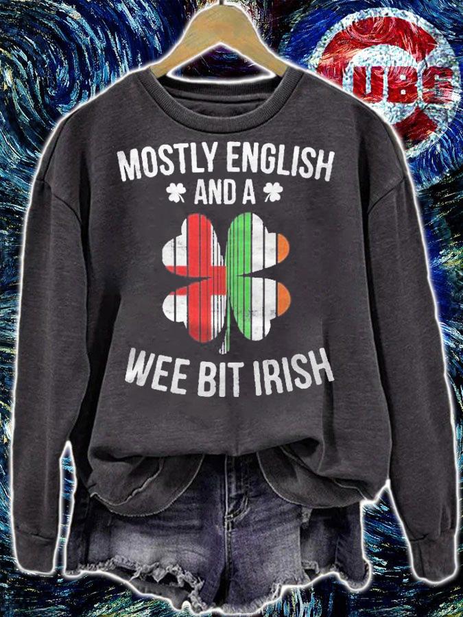 English Wee Bit Irish England St. Patricks Day Gift Premium Shirt t-shirt sweatshirt
