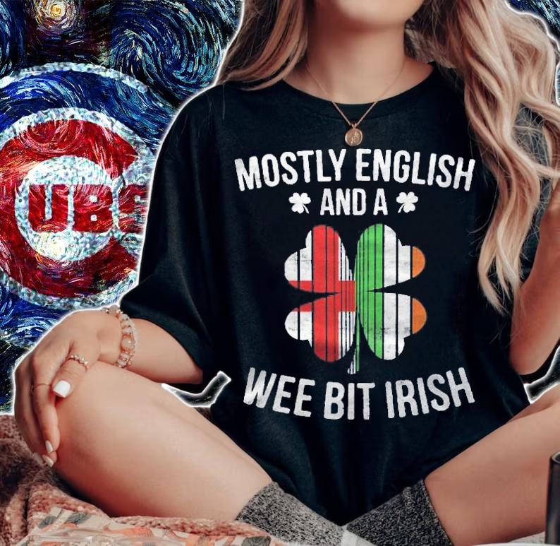 English Wee Bit Irish England St. Patricks Day Gift Premium Shirt t-shirt woman shirt