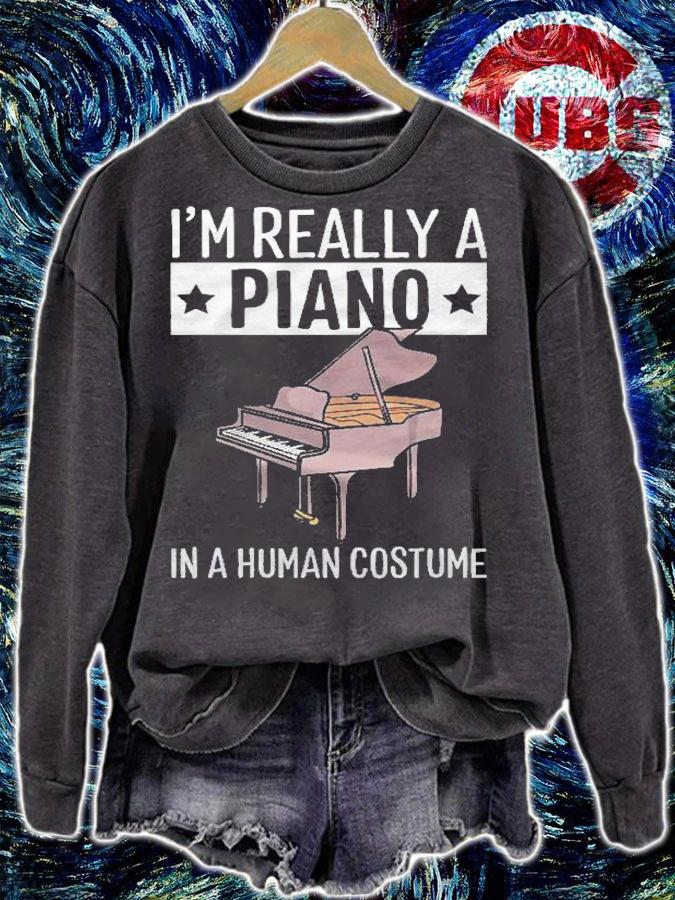 Im Really A Piano In A Human Costume Halloween Funny Music shirt t-shirt