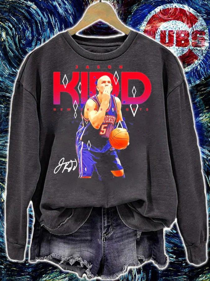 Jason Kidd New Jersey Nets Basketball Shirt t-shirt sweatshirt