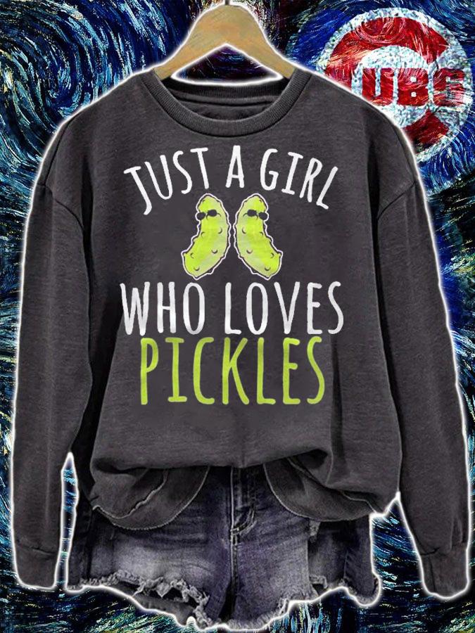 Just A Girl Who Loves Pickles Pickle Women Shirt t-shirt sweatshirt