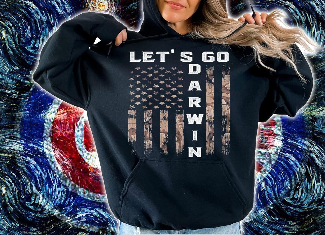 Lets Go Darwin American Flag Camo T-Shirt t-shirt hoodie