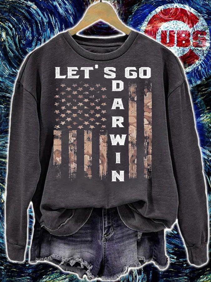 Lets Go Darwin American Flag Camo T-Shirt t-shirt sweatshirt