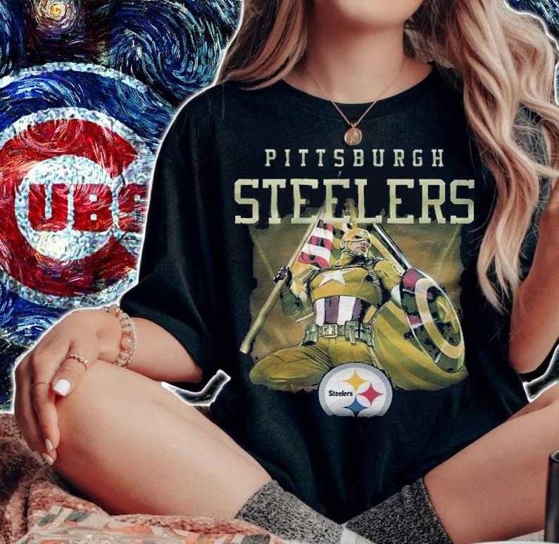 Pittsburgh Steelers Chris Evans Captain America T-shirt t-shirt
