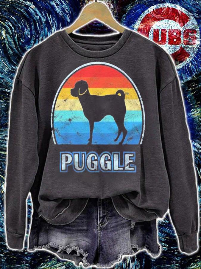 Puggle Vintage Design Dog Shirt t-shirt