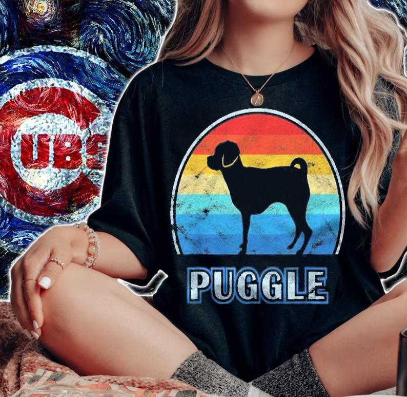 Puggle Vintage Design Dog Shirt t-shirt