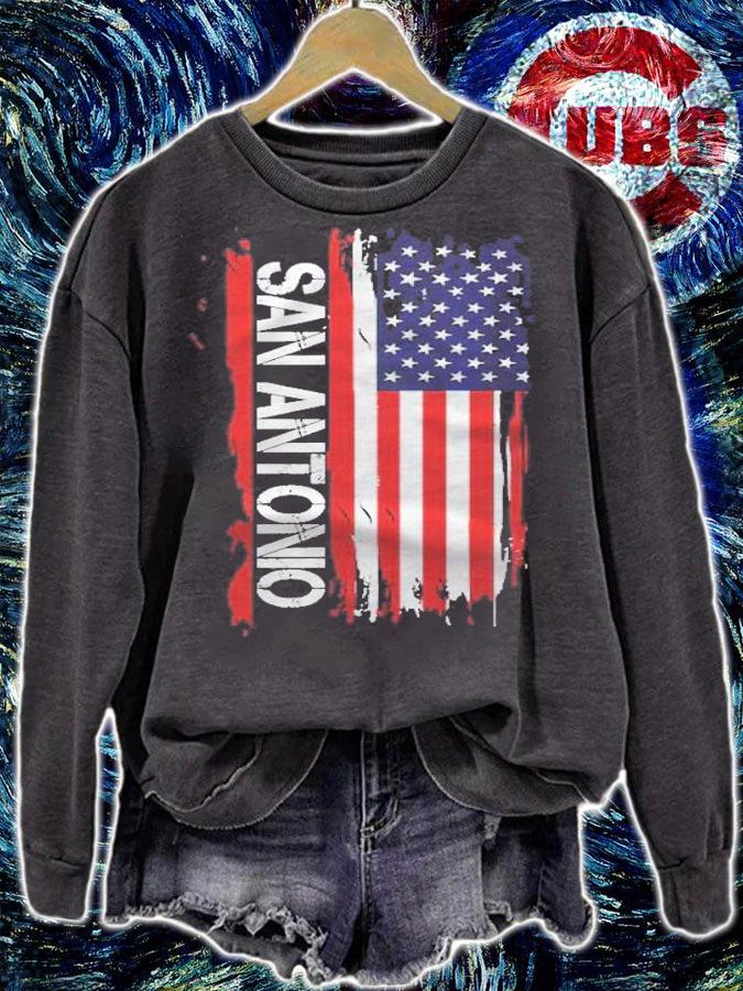 San Antonio City Us Flag State Of Texas Shirt t-shirt sweatshirt