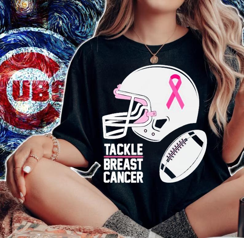 Tackle Breast Cancer Shirt Football Breast Cancer Awareness Pullover T-Shirt t-shirt woman shirt