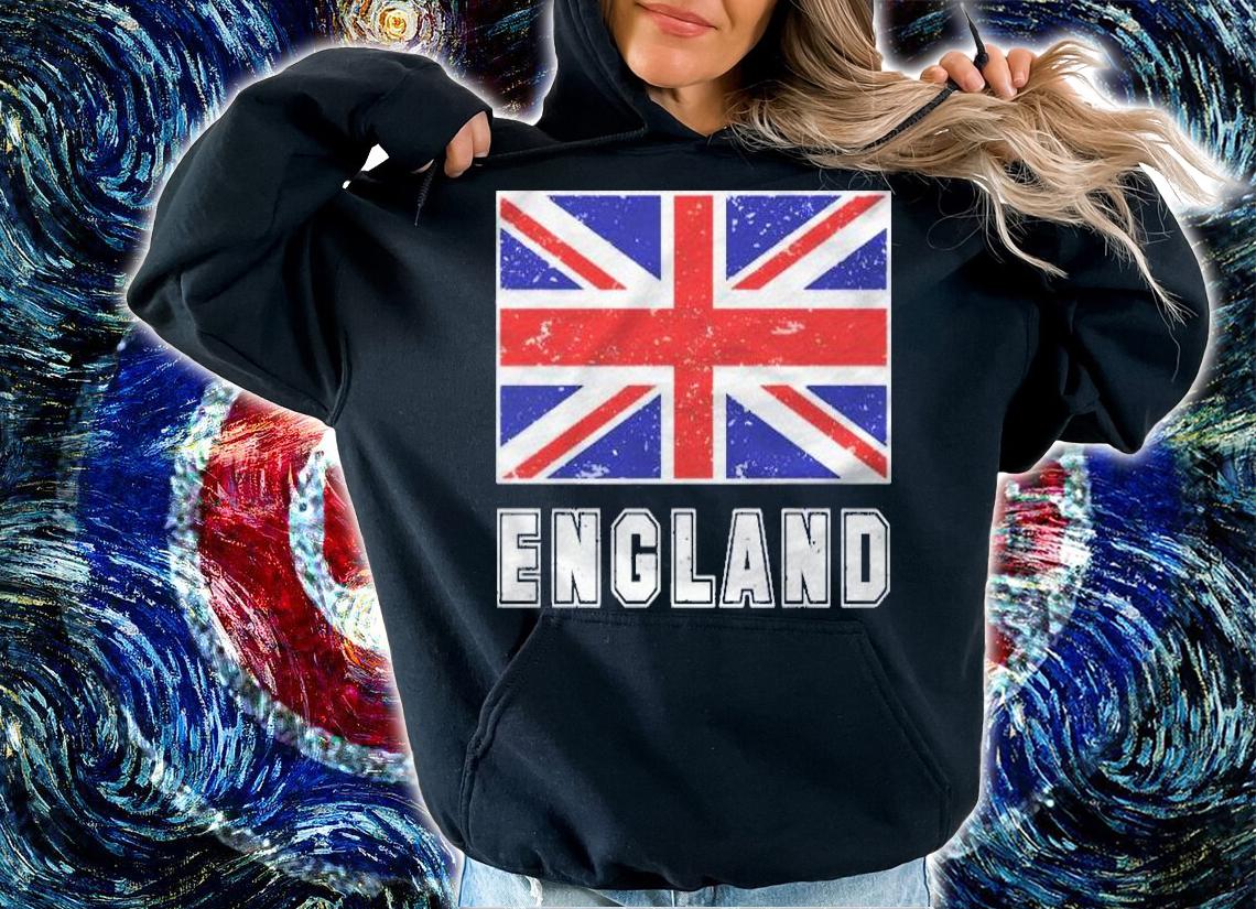 England Flag Shirt Union Jack Red White & Blue Shirt t-shirt hoodie