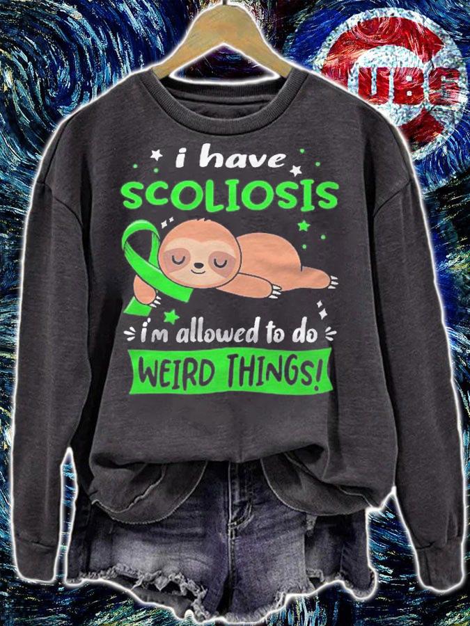 I Have Scoliosis Im Allowed To Do Weird Things Shirt t-shirt