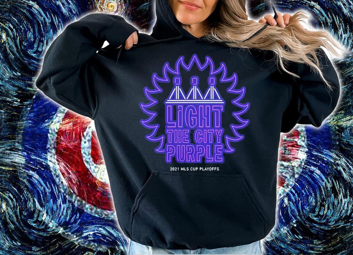 Light The City Purple Orlando City SC 2021 MLS Cup Playoffs Bound Statement Shirt t-shirt hoodie
