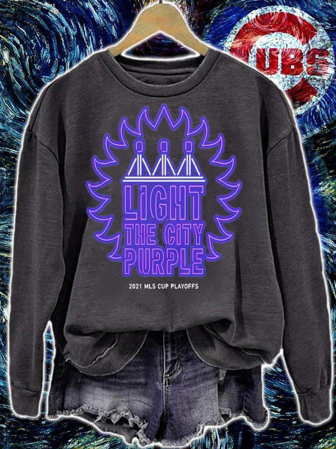 Light The City Purple Orlando City SC 2021 MLS Cup Playoffs Bound Statement Shirt t-shirt sweatshirt