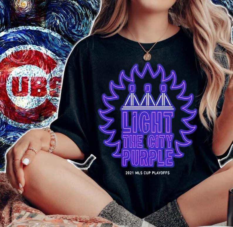 Light The City Purple Orlando City SC 2021 MLS Cup Playoffs Bound Statement Shirt t-shirt woman shirt