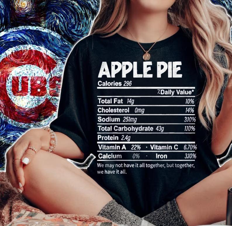 Funny Apple Pie Nutrition Facts Thanksgiving Food Shirt t-shirt woman shirt