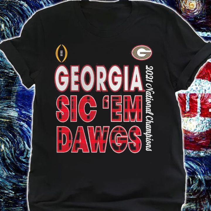 Georgia Bulldogs Football Playoff National Champions 2021 Sic 'Em Dawgs Shirt t-shirt shirt