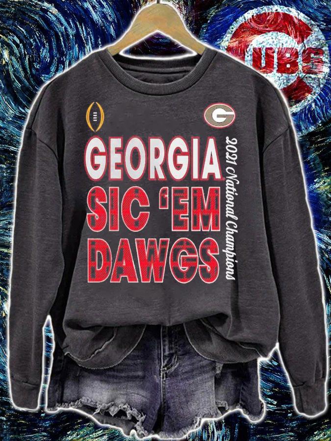 Georgia Bulldogs Football Playoff National Champions 2021 Sic 'Em Dawgs Shirt t-shirt sweatshirt