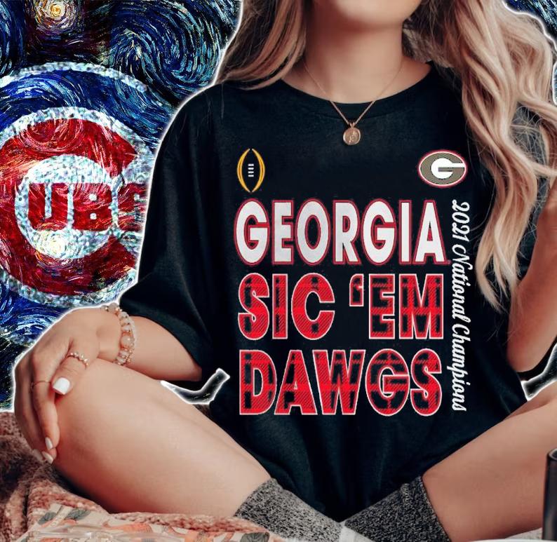 Georgia Bulldogs Football Playoff National Champions 2021 Sic 'Em Dawgs Shirt t-shirt woman shirt
