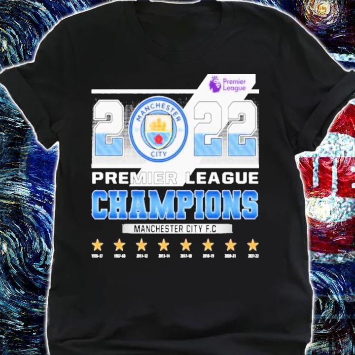 Manchester City FC Premier League Champions 2022 Shirt t-shirt