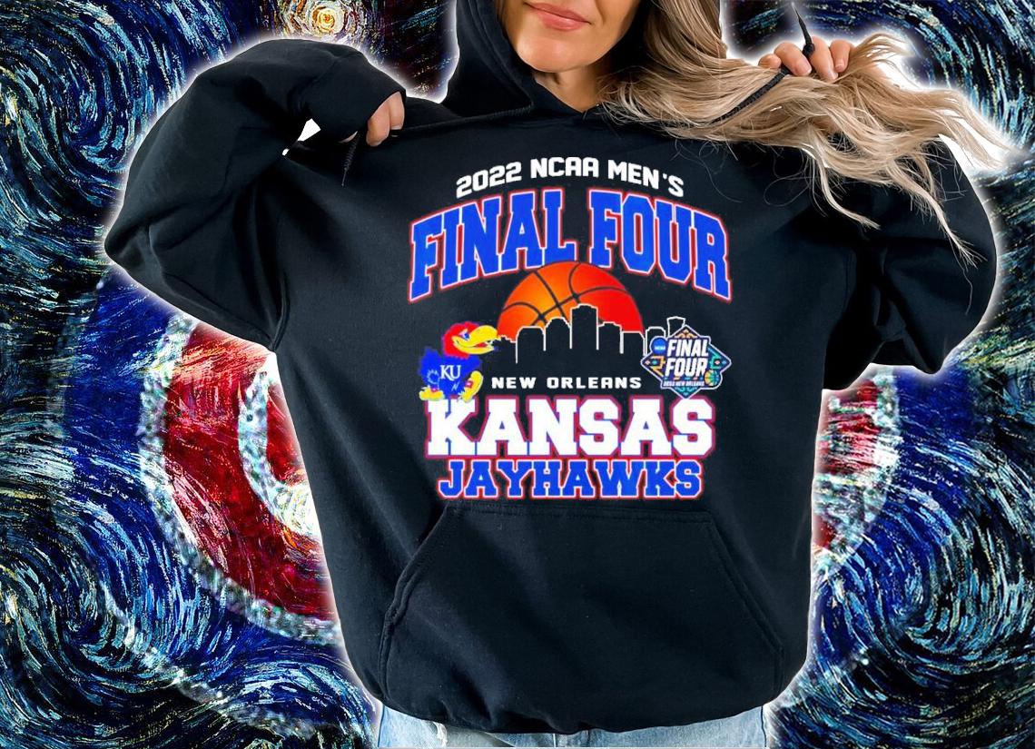 Kansas Jayhawks New Orleans NCAA Men's Basketball National Final Four Champions 2022 Shirt t-shirt hoodie