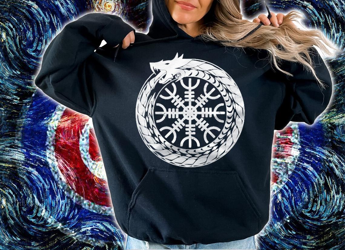 The Helm Of Awe Viking Protection Symbol Runes Shirt t-shirt
