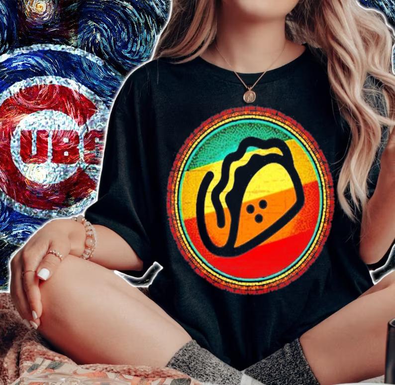Taco Vintage Food Vintage Retro T-Shirt t-shirt woman shirt