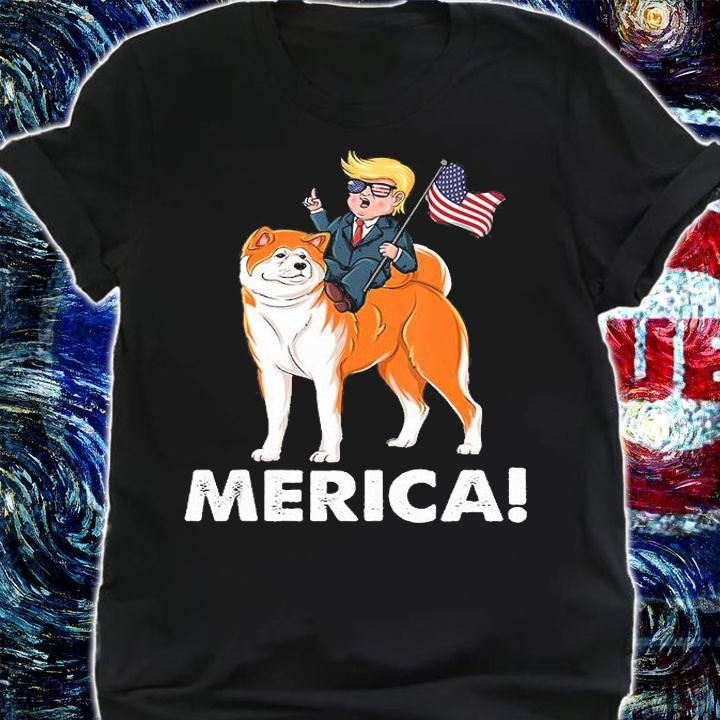 Trump Merica Akita Dog American Hero Funny T-shirt t-shirt