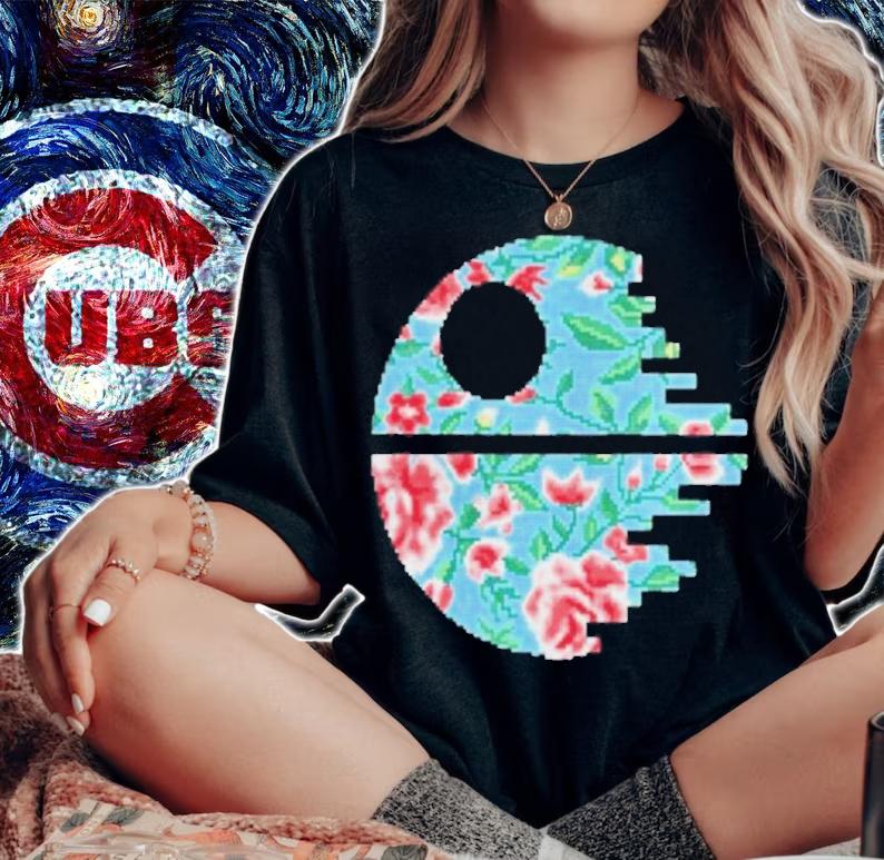 Star Wars Inspired Death Star Cross Stitch Pattern Shirt t-shirt woman shirt