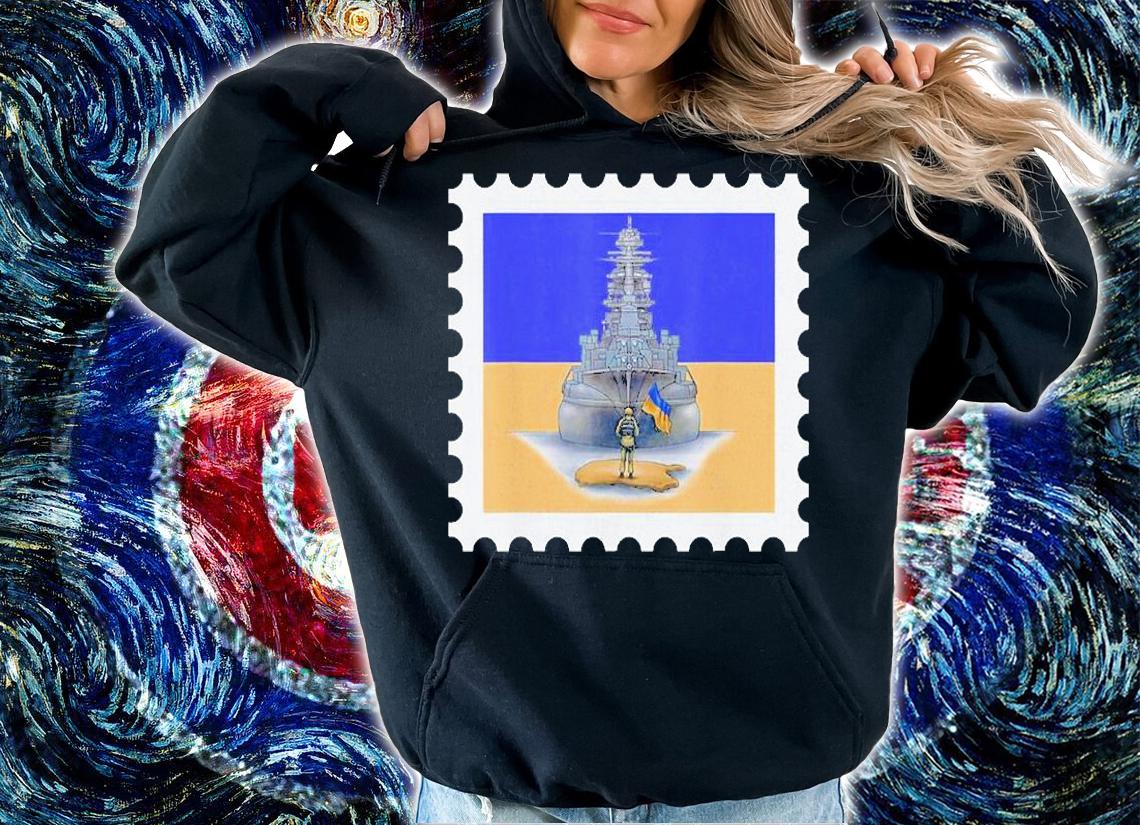 Ukraine Postage Stamp Soldier Flag Pride T-Shirt t-shirt hoodie